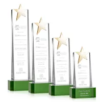 Fanshaw Gold Star Award on Base - Green