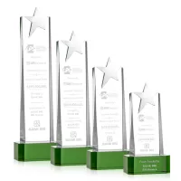 Fanshaw Silver Star Award on Base - Green