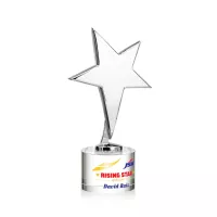 Tuscany Chrome Star VividPrint™ Award on Marvel Base - Clear