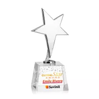 Tuscany Chrome Star VividPrint™ Award on Robson Base - Clear