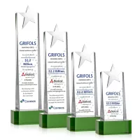 Fanshaw Silver Star VividPrint™ Award On Base - Green