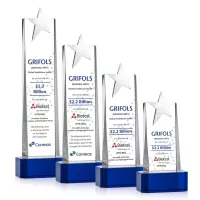 Fanshaw Silver Star VividPrint™ Award on Base - Blue