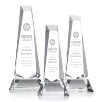 Rustern Obelisk Award on Base - Clear