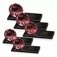 Gemstone Award on Black - Ruby