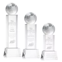 Soccer Ball Award on Belcroft Base - Clear