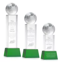 Soccer Ball Award on Belcroft Base - Green