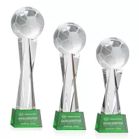 Soccer Ball Award on Grafton Base - Green