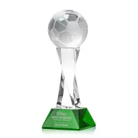 Soccer Ball Award on Langport Base - Green