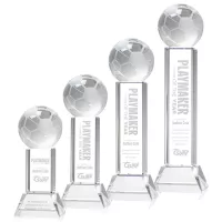 Soccer Ball Award on Stowe Base - Clear