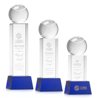 Tennis Ball Award on Belcroft Base - Blue