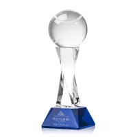 Tennis Ball Award on Langport Base - Blue
