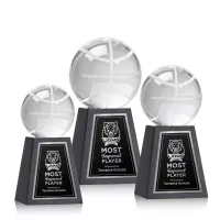 Basketball Award on Tall Marble Base