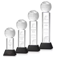 Basketball Award on Stowe Base - Black