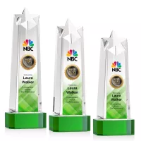 Delaware Star VividPrint™ Award on Base - Green