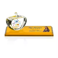 Argyle Apple VividPrint™ Award on Base