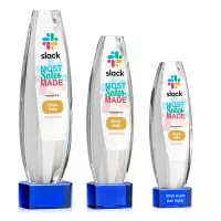 Hoover VividPrint™ Award on Paragon Base - Blue