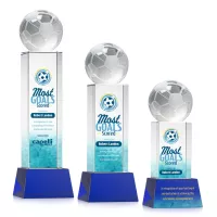 Soccer Ball VividPrint™ Award on Belcroft - Blue