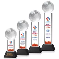 Soccer Ball VividPrint™ Award on Stowe - Black