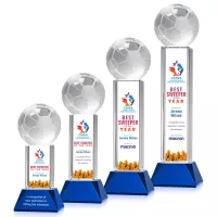 Soccer Ball VividPrint™ Award on Stowe - Blue