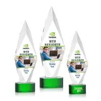 Manilow VividPrint™ Award on Paragon Base - Green