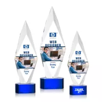 Manilow VividPrint™ Award on Paragon Base - Blue