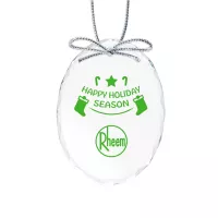 Optical Ornament - Oval Imprinted