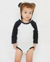 Rabbit Skins - Fine Jersey Infant Character Hooded Long Sleeve Bodysuit with Ears