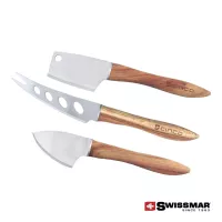 Swissmar® Acacia Handle Cheese Knife Set - 3pc