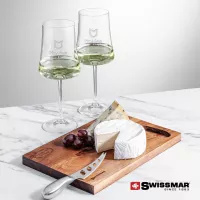 Swissmar® Acacia Board & 2 Dakota Wine