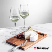 Swissmar® Acacia Board & 2 Germain Wine