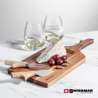 Swissmar® Paddle Board & 2 Edderton Stemless Wine