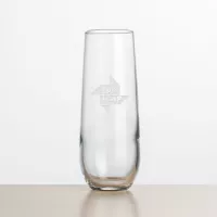 Ossington Stemless Flute - 8.5oz - Deep Etch
