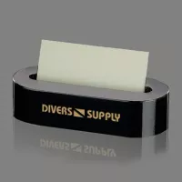 Oval Business Card Holder - Black Marble