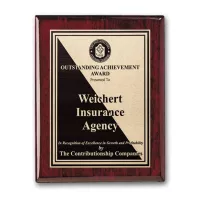 Etch/Antiqued Plaq - Rosewood