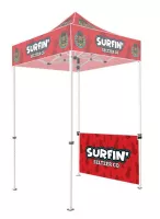 5ft Steel Canopy Tent Half Wall and Rail w/ Full Color Double Sided Imprint