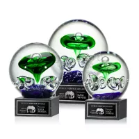 Aquarius Award on Square Marble Base