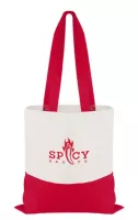 Cotton Colored Accent Flat Tote