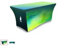 24 Hour Rush 8FT Stretch Table Cover - 3 Sided