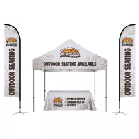 Canopy Kit w/ 6ft Table Cover & 2 - 14ft Flags