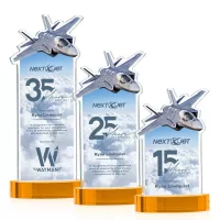 Top Gun VividPrint™ Award on Alberton Base - Amber