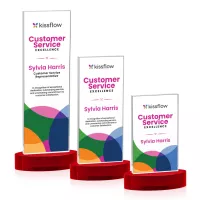 Heathrow VividPrint™ Award on Alberton Base - Red