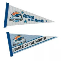 8" X 18" FULL COLOR FELT PENNANT