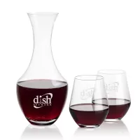 Oldham Carafe & Reina Stemless Wine