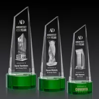 Akron Tower 3D Award on Base - Green
