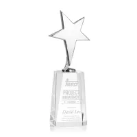 Tuscany Chrome Star on Cairns Base - Clear