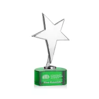 Tuscany Chrome Star on Paragon Base - Green