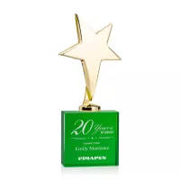 Tuscany Gold Star on Woodlawn Base - Green