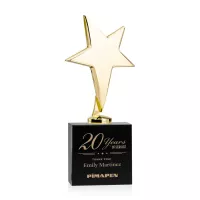 Tuscany Gold Star on Woodlawn Base - Black