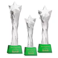 Arlington Star Award on Robson Base - Green