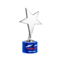 Tuscany Chrome Star VividPrint™ Award on Marvel Base - Blue